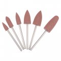 Uxcell Mounted Grinding Bits Grinder Heads Different Head Shapes Silicone Polishing Wheels For Rotary Tools Brown 6pcs