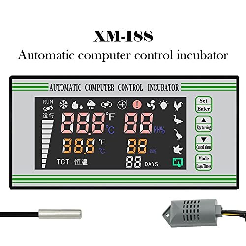 Xm-18s Egg Poultry Incubator System 110v Automatic Controller Thermostat Temperature Humidity Sensor