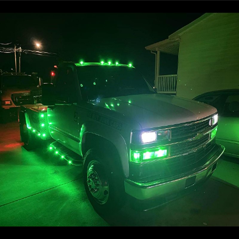 10pcs 3 4 In Round Clearance Led Rear Side Indicator Marker Lights Waterproof Green Signal Lamps For Car Truck Boat Pickup Rv