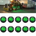 10pcs 3 4 In Round Clearance Led Rear Side Indicator Marker Lights Waterproof Green Signal Lamps For Car Truck Boat Pickup Rv