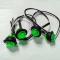 Jxofroad 10pcs 3 4 Led Side Marker Lights Green Clearance Light For Rv Round Bullet Front Rear Signal Indicator Trailer Truck 