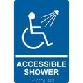 Compliancesigns Acrylic Ada Accessibility Sign 9 X 6 In With English Braille Blue 