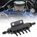 X Autohaux Universal Vacuum Manifold Kit 1 8 Ports 2 Interfaces Block Intake For Car Fuel Gas Wastegate Turbo Boost