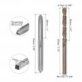Uxcell Tap Bit Sets M5 5 X 0 75 H2 Left Hand Straight Flute Machine Thread Milling 4 7mm M35 Cobalt High Speed Steel Hss-co