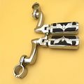 Chrome Peg Mounting Kit With Eagle Hawk Foot For Bike Equipped 1-1 4 Inch Front Engine Guard Frame Tube Iron 883 Xl883n Electra