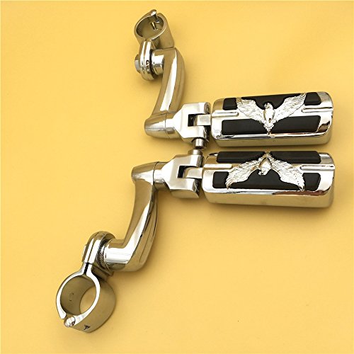 Chrome Peg Mounting Kit With Eagle Hawk Foot For Bike Equipped 1-1 4 Inch Front Engine Guard Frame Tube Iron 883 Xl883n Electra