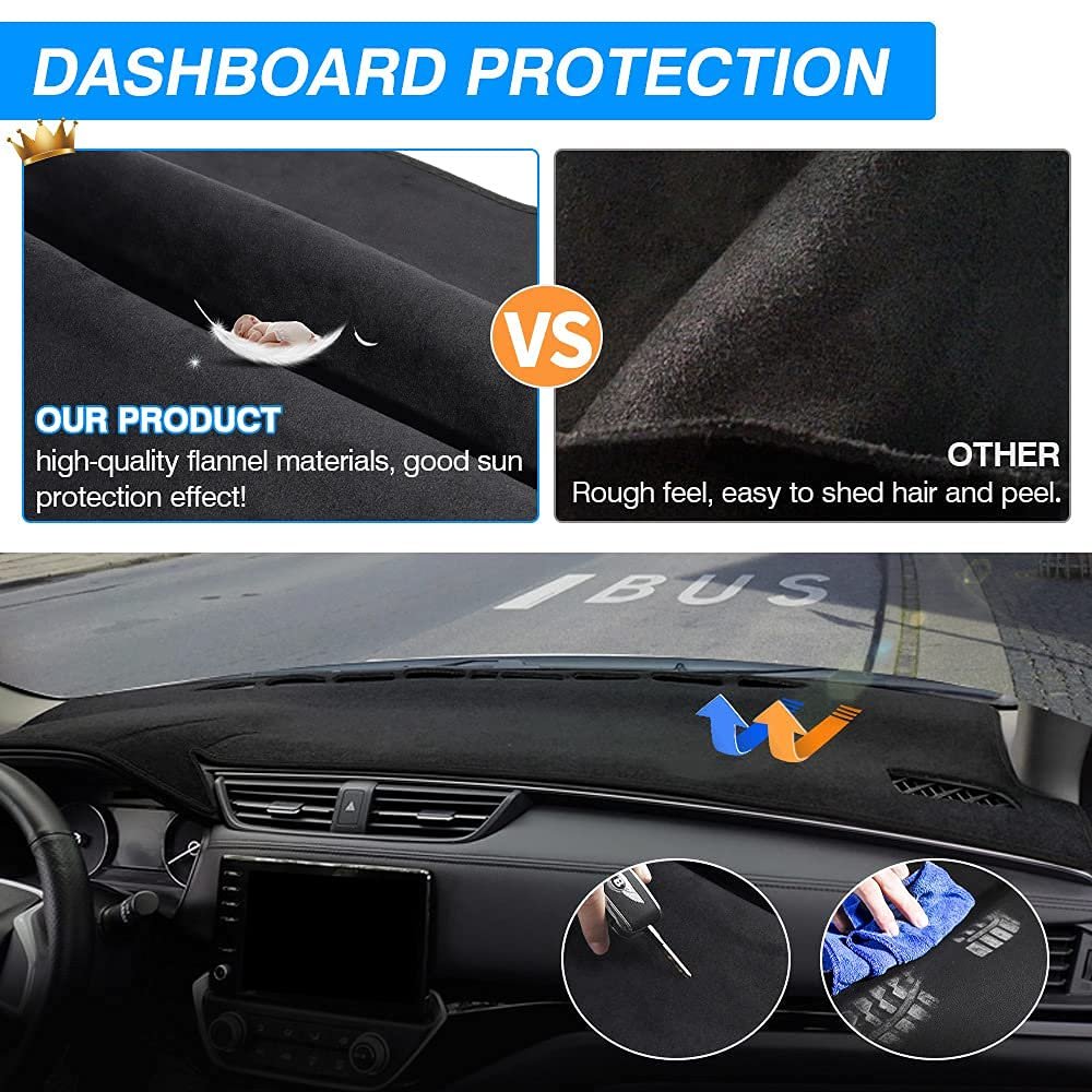 Cartist Dash Cover Fits Ford F250 F350 F450 1999-2004 Dashboard Mat For Accessories Non-slip Carpet Sunshield Glare Uv Rays