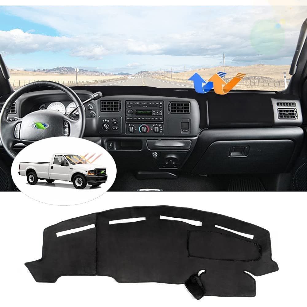 Cartist Dash Cover Fits Ford F250 F350 F450 1999-2004 Dashboard Mat For Accessories Non-slip Carpet Sunshield Glare Uv Rays