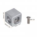 Uxcell 4set 30x30x30mm 2-way Corner Bracket Cube Aluminum Alloy Block For 2020 Series Extrusion Profile With Screws