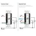 Baomain Duplex Rocker Switch 15 Amp 120 Volt Single-pole Ac Combination Commercial Grade Grounding Ul Cul White 2pcs