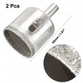 Uxcell 2pcs 32mm Diamond Drill Bit Hole Saw For Glass Tile Marble Fiberglass Ceramic Stone Bottles Pots