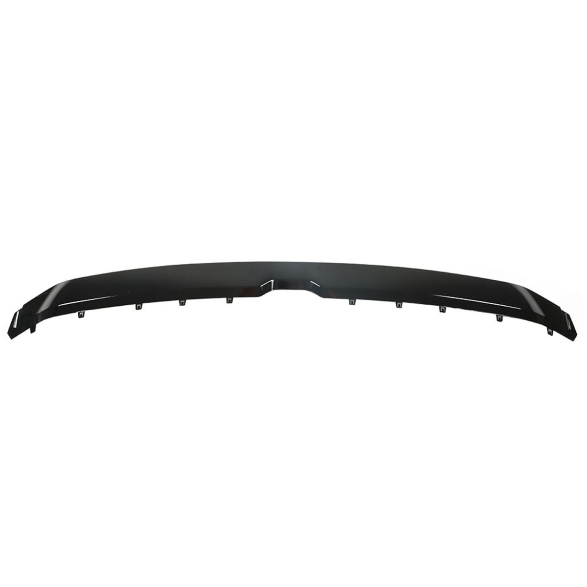 Grille Trim Molding With Brackets Gloss Black Front Upper Replacement For 2019-2022 Ram 1500