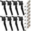 8 Ignition Coils With Iridium Spark Plugs 2 Pins Packs Fits For Ford E-350 Super Duty 2001-2019 Coil And Replaces Dg508 