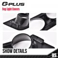 G-plus Fog Light Frames Compatible With Bmw 3 Series E46 Bumper Lamp Cover Pair Lh Rh Bright Black