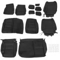 Kuafu Black Seat Covers Compatible With 2014-2020 Toyota Tundra Double Cab Trd Sr5 Artificial Leather Cover Kit