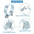 Uxcell 10pcs Mini Fuel Line Pipe Hose Clamp Clip Adjustable 24-26mm 0 94 -1 02 Injection Style Zinc Plated Tube Clamps
