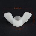 Uxcell M8 Wing Nuts Nylon Butterfly Nut Hand Twist Tighten Fasteners White 25pcs