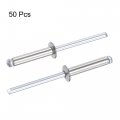 Uxcell Blind Rivets 304 Stainless Steel 4mm Diameter 20mm Grip Length Silver 50pcs