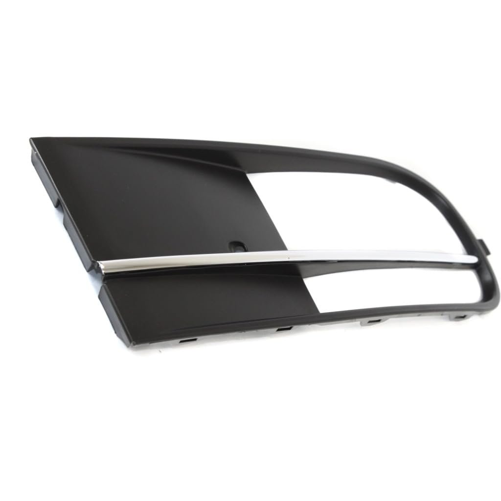 Fog Light Bezel For Volkswagen Beetle 2012 2019 Front Passenger Side Black Plastic With Chrome Center Strip Replaces Vw1039117