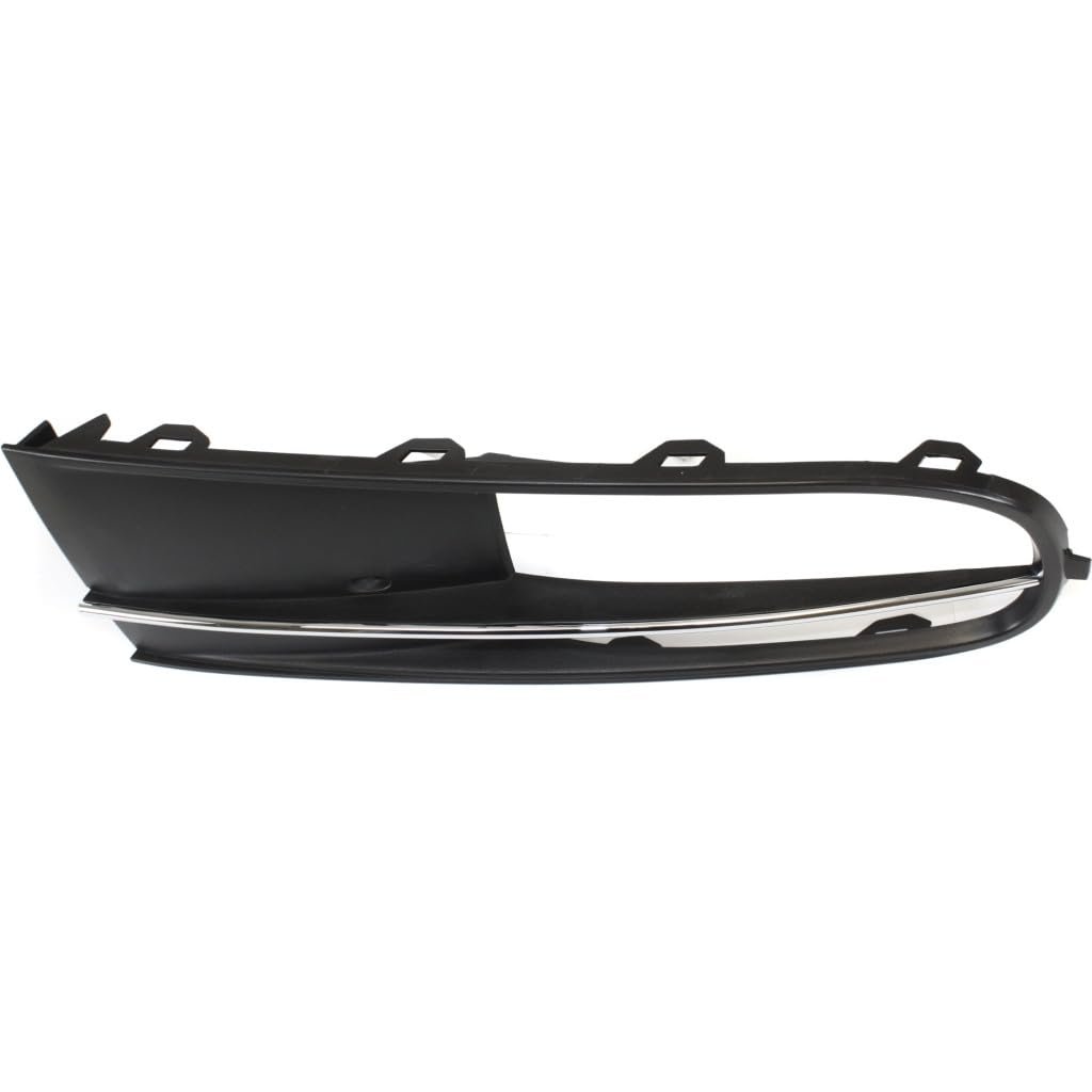 Fog Light Bezel For Volkswagen Beetle 2012 2019 Front Passenger Side Black Plastic With Chrome Center Strip Replaces Vw1039117