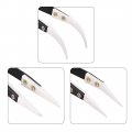 Precision Ceramic Tweezers Set Non-conductive Heat Resistant Anti-static Straight Round Curved Small 3 Pack 