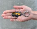 Four Wheel Beast Bronco Keychain Accessories 2023 4 Door Key Chain Fob Cover Cool Car Mods Cyber Orange 