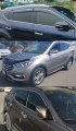 Fits For 2013-2018 Hyundai Santa Fe Xl Clip On Style Chrome Trim Window Visor Rain Guard Deflector