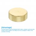 Uxcell Knurled Thumb Nuts 3pcs M8 X D20mm H7mm Brass Flat Head Blind Hole With Collar Round Knobs Fasteners For 3d Printer