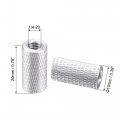 Uxcell 1 4-20 X 10mm 20mm Aluminum Alloy Hand Screw Nuts Diamond Knurl Knurled Camera Tripod Pass Hole Nut Silver 2pcs