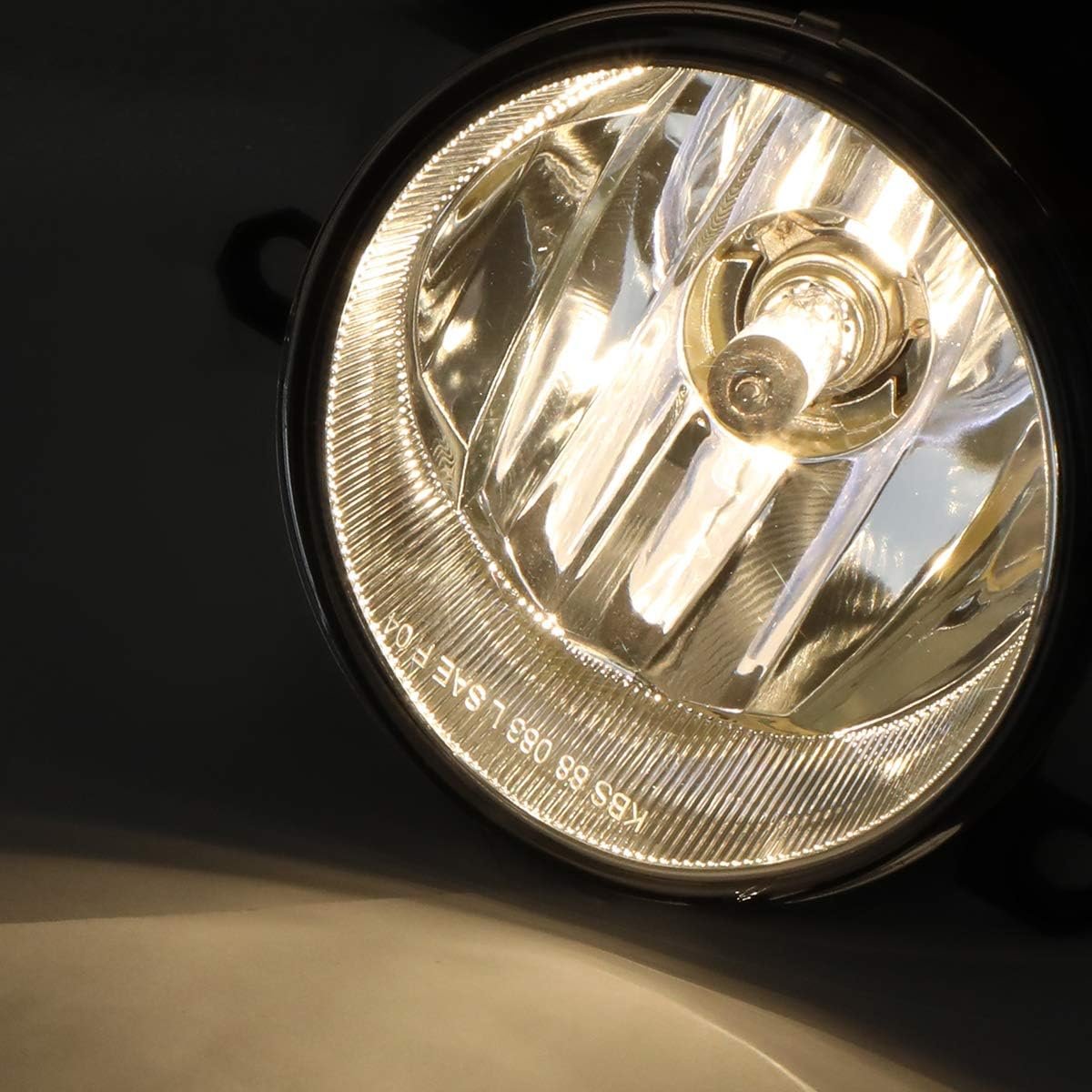 Fog Light For 2014 2015 Toyota 4runner 2016 Corolla 2018 Tacoma Driver Left Side H16 Halogen Bulb Chrome Housing Clear Lens