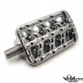 Httmt Mt216-127b- Motorcycle Cnc Dominator Cut Shifter Peg Compatible With H-d Heel Toe Flh Flt Flst Flhx Chrome