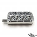 Httmt Mt216-127b- Motorcycle Cnc Dominator Cut Shifter Peg Compatible With H-d Heel Toe Flh Flt Flst Flhx Chrome