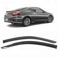 Window Visor For 2013-2017 Honda Accord 2dr Acrylic Smoke Tinted 2pcs Sun Rain Shade Guard Wind Vent Air Deflector By Ikon