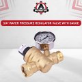 Aa Ignition 3 4 Water Pressure Regulator Valve With Gauge Lead-free Brass For Rv Camper Trucks Travel Trailer Adjustable