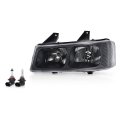 Left Headlight Headlamp W Bulbs For Chevy Express 1500 Gmc Savana 2003-2014 Fit 2500 3500 2003-2021 Clear Lens Black Housing 