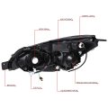 Black Housing Amber Corner Projector Headlight Lamps Tool Kit Compatible With Subaru Outback Legacy 10-14