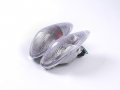 Motorcycle Front Turn Signals For Suzuki 98-06 Gsx750 Katana And Gsx600 White Checkered With Bulbs Waterproof 12v