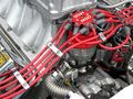 3pc Piece Chrome Billet Aluminum Spark Plug Wires Cables Separators Dividers Organizers Holders Kit Set For V4 V6 V8 Engine