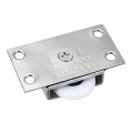Uxcella 26mm Dia Nylon Single Wheel Furniture Cabinet Cupboard Wardrobe Sliding Door Pulley 4sets