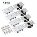 Uxcella 26mm Dia Nylon Single Wheel Furniture Cabinet Cupboard Wardrobe Sliding Door Pulley 4sets