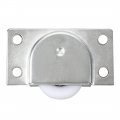 Uxcella 26mm Dia Nylon Single Wheel Furniture Cabinet Cupboard Wardrobe Sliding Door Pulley 4sets