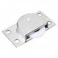 Uxcella 26mm Dia Nylon Single Wheel Furniture Cabinet Cupboard Wardrobe Sliding Door Pulley 4sets