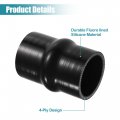Uxcell Universal 56mm 2 25 Id Straight Hump Coupler Silicone Hose 102mm Long Intercooler Tube Piping With T Bolt Clamp Black