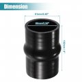 Uxcell Universal 56mm 2 25 Id Straight Hump Coupler Silicone Hose 102mm Long Intercooler Tube Piping With T Bolt Clamp Black