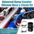 Uxcell Universal 56mm 2 25 Id Straight Hump Coupler Silicone Hose 102mm Long Intercooler Tube Piping With T Bolt Clamp Black