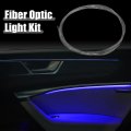 Acropix 1 5m 4 92ft 5mma 0 06 Car Pmma Side Glow Fiber Optic Cable Kita With Blue Led Aluminum Alloy Illuminator 12v 1w Guide