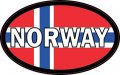 Stickertalk Oval Norwegian Flag Norway Vinyl Sticker 4 Inches By 2 5 