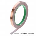 Uxcell Double Sided Conductive Tape Copper Foil Adhesive 10mm X 20m 21 8yards Length For Guitar Emi Shielding Crafts Electrical