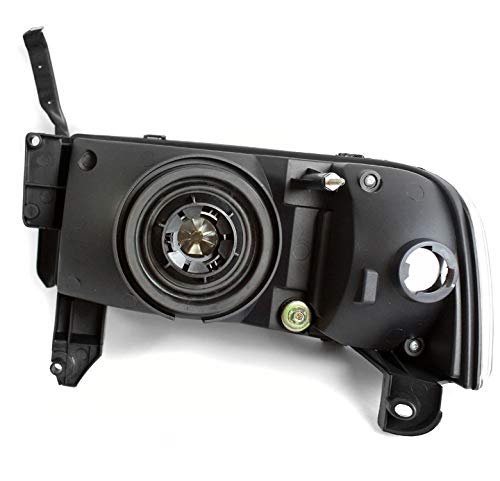 1994-2001 Dodge Ram Crystal Headlights Black With Bumper Fog Lights Chrome