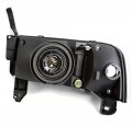 1994-2001 Dodge Ram Crystal Headlights Black With Bumper Fog Lights Chrome 